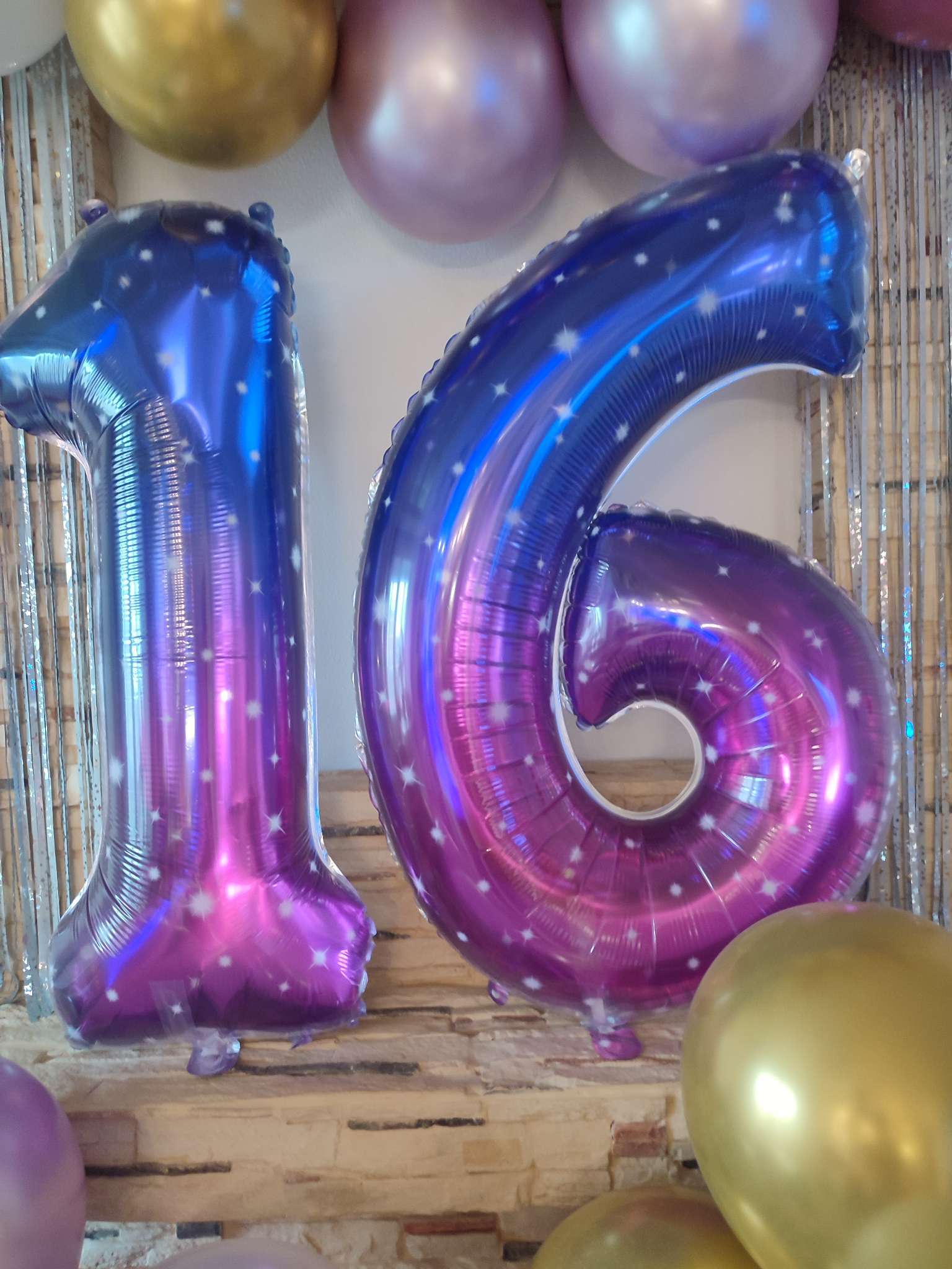 Фотография покупателя товара Шар фольгированный 32" «Цифра 4», звёздное небо - Фото 1