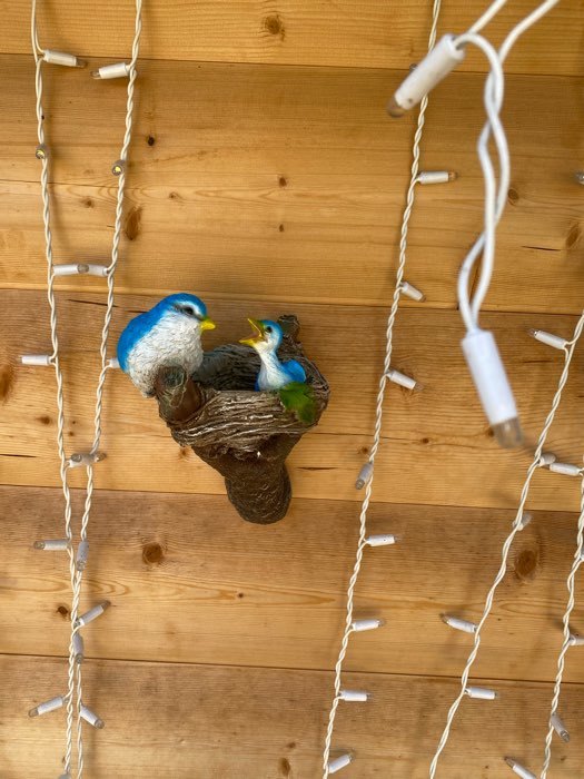 Фотография покупателя товара Подвесной декор "Птицы в гнезде" 12х14х24см - Фото 1