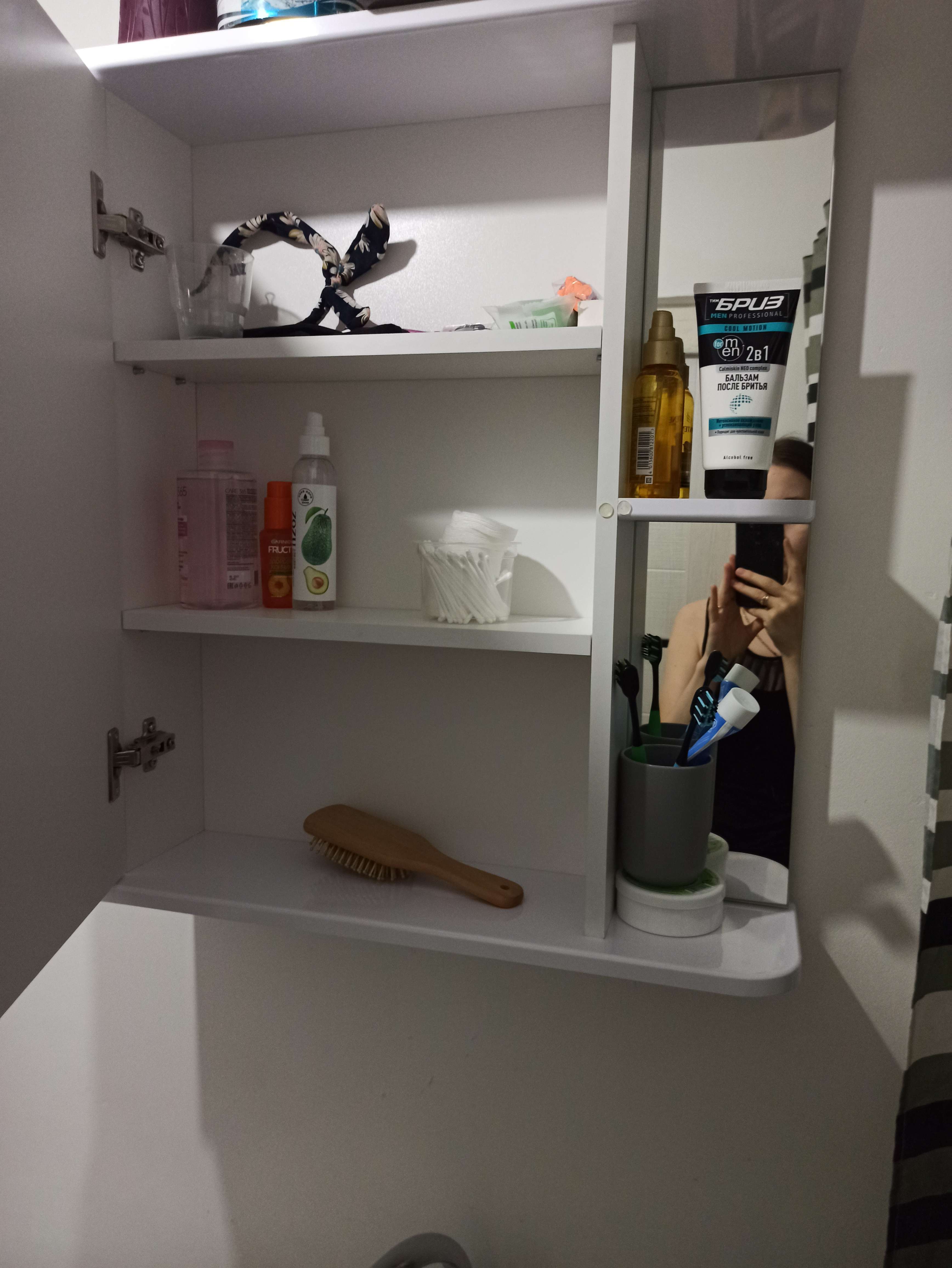 Фотография покупателя товара Зеркало-шкаф для ванной комнаты "Тура" З.00-6000, 15,4 х 60 х 70 см - Фото 3