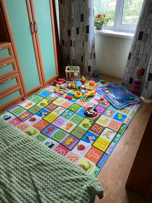 Фотография покупателя товара Игровой коврик для детей на фольгированной основе «Солнечный пляж», размер 177х145x0,5 см, Крошка Я