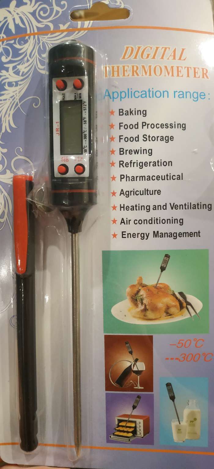Фотография покупателя товара Термометр (термощуп) электронный на батарейках, в чехле - Фото 1