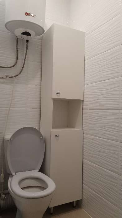 Фотография покупателя товара Пенал для ванной комнаты "Вега 3600" белый, 36 х 30 х 181 см - Фото 4