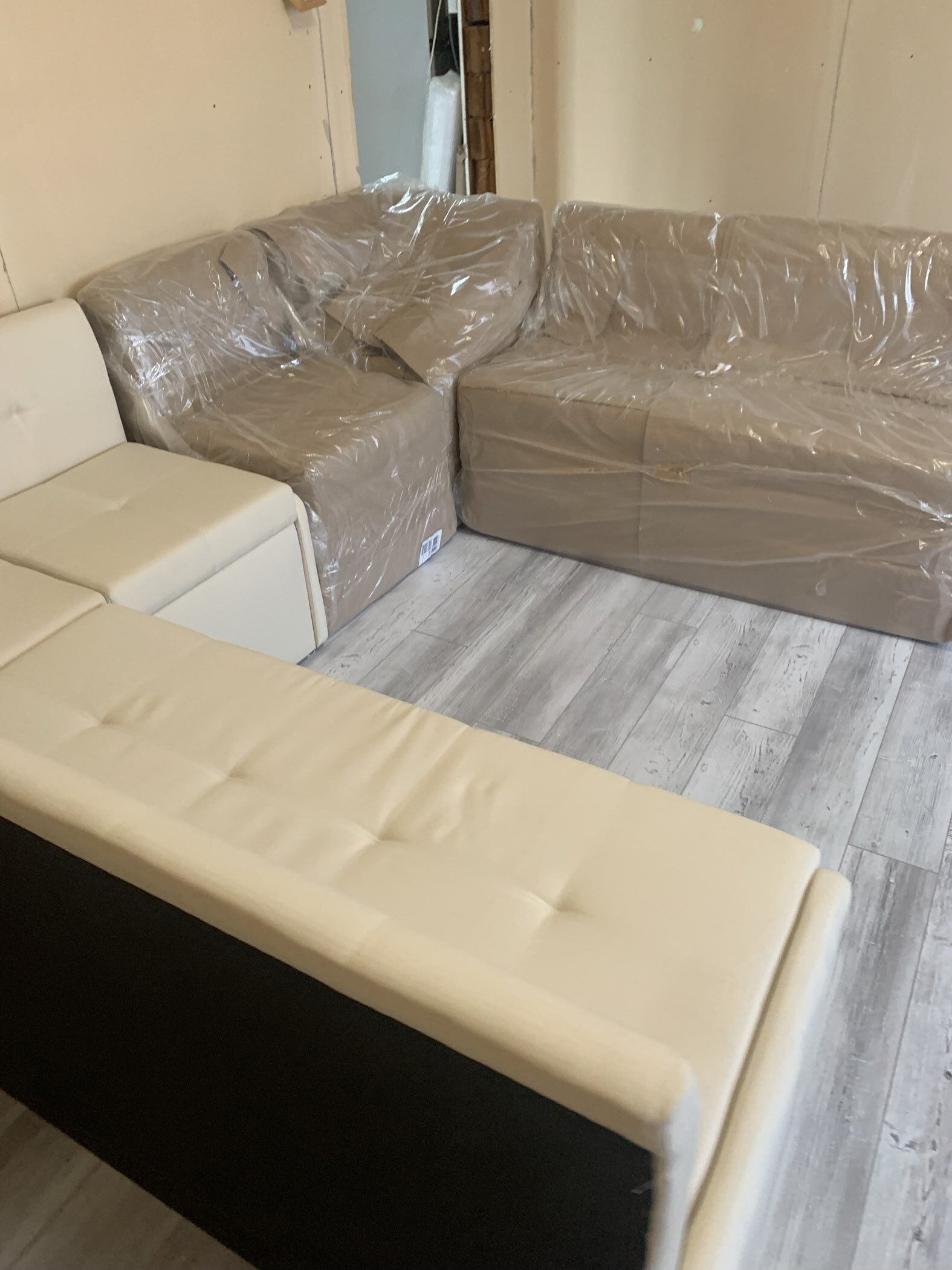 Фотография покупателя товара Кухонный уголок «Вена», 1950×780×1170 мм, рогожка savana/arben, цвет camel - Фото 2