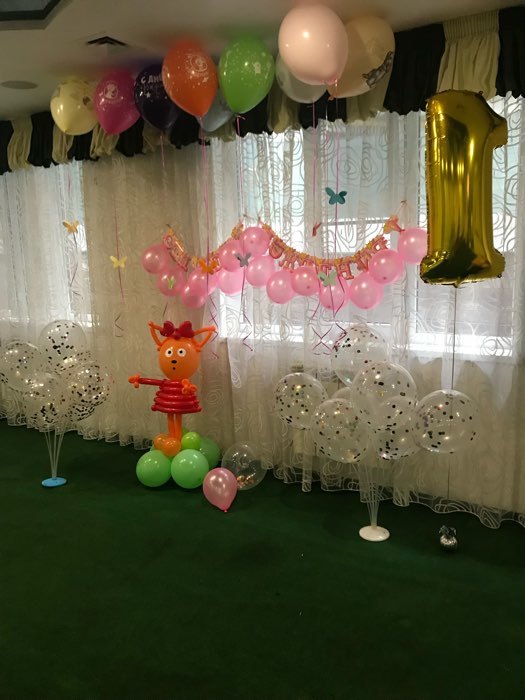 Фотография покупателя товара Набор гирлянда + шары «С днём рождения«, длина 250 см