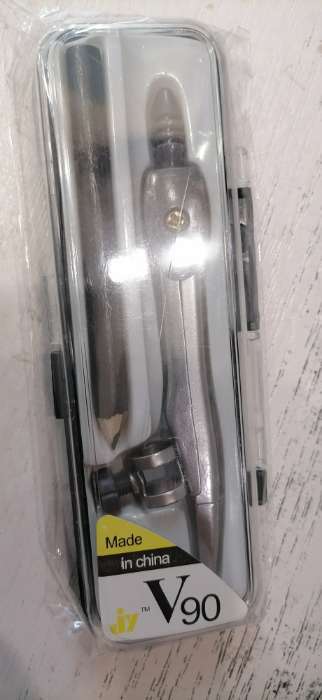 Фотография покупателя товара Циркуль металлический 125 мм, с карандашом, в пластиковом пенале (козья ножка), МИКС - Фото 1