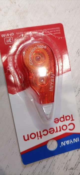 Фотография покупателя товара Корректор-лента, 3 м × 5 мм, блистер, европодвес, корпус МИКС - Фото 11