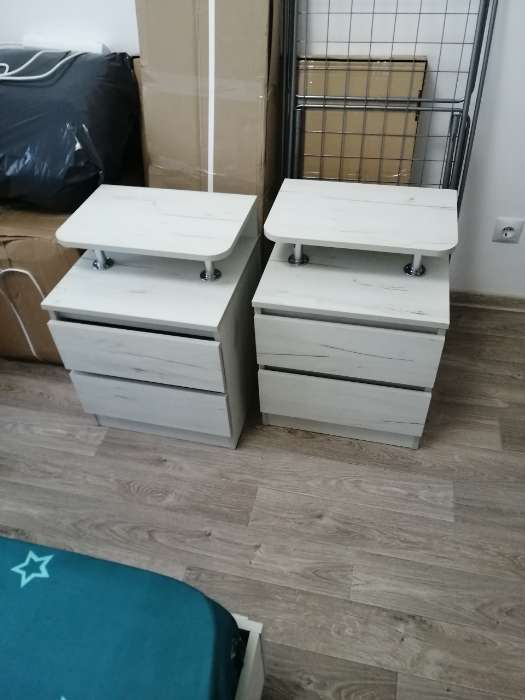 Фотография покупателя товара Тумба прикроватная «Клик Мебель. Зара», 450×400×600 мм, цвет крафт белый - Фото 1