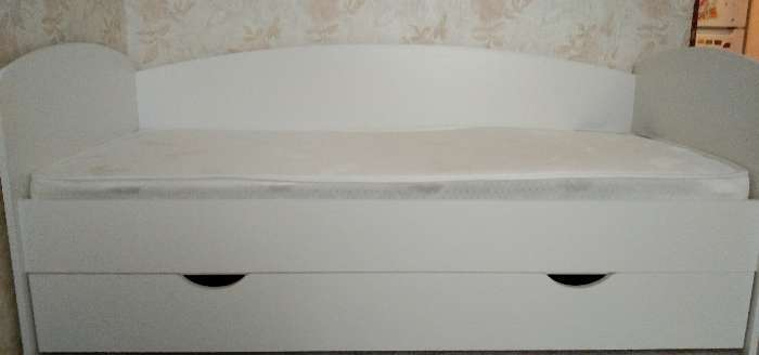 Фотография покупателя товара Кровать «Бейли», 700 × 1600 мм, с ортопедическим основанием, цвет белый - Фото 57