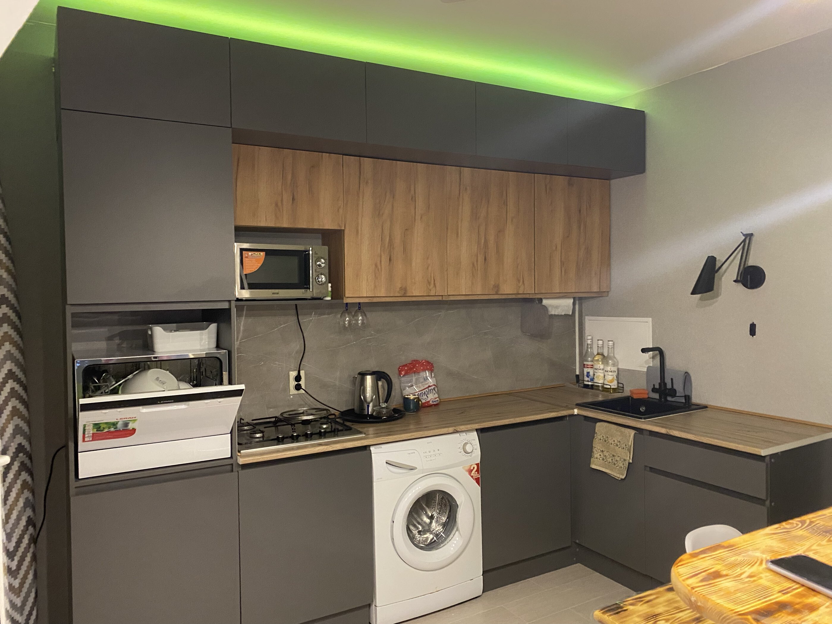 Фотография покупателя товара Кухонный гарнитур в потолок «Виктория», 3000 мм, цвет графит - Фото 93