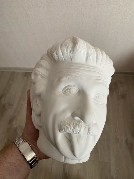 Фотография покупателя товара Фигурное кашпо-органайзер "Эйнштейн", белое, 21 см