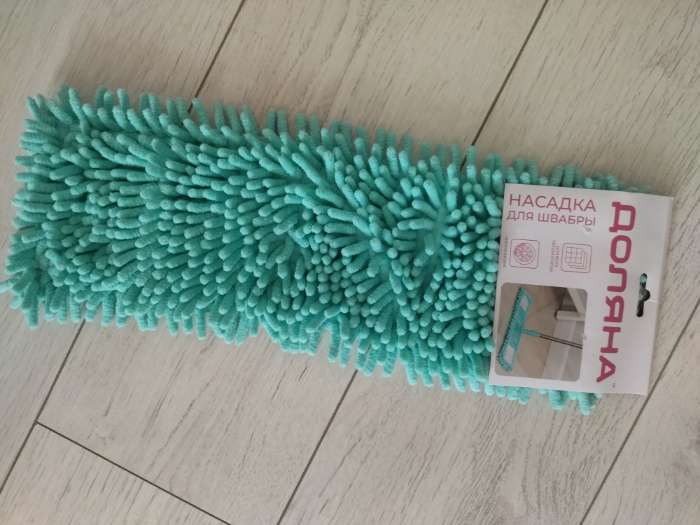Фотография покупателя товара Насадка для плоской швабры «Доляна», 40×10 см, микрофибра букли, синяя - Фото 1
