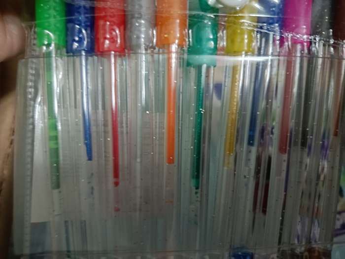 Фотография покупателя товара Набор гелевых ручек 12 штук, с резиновым держателем - Фото 8