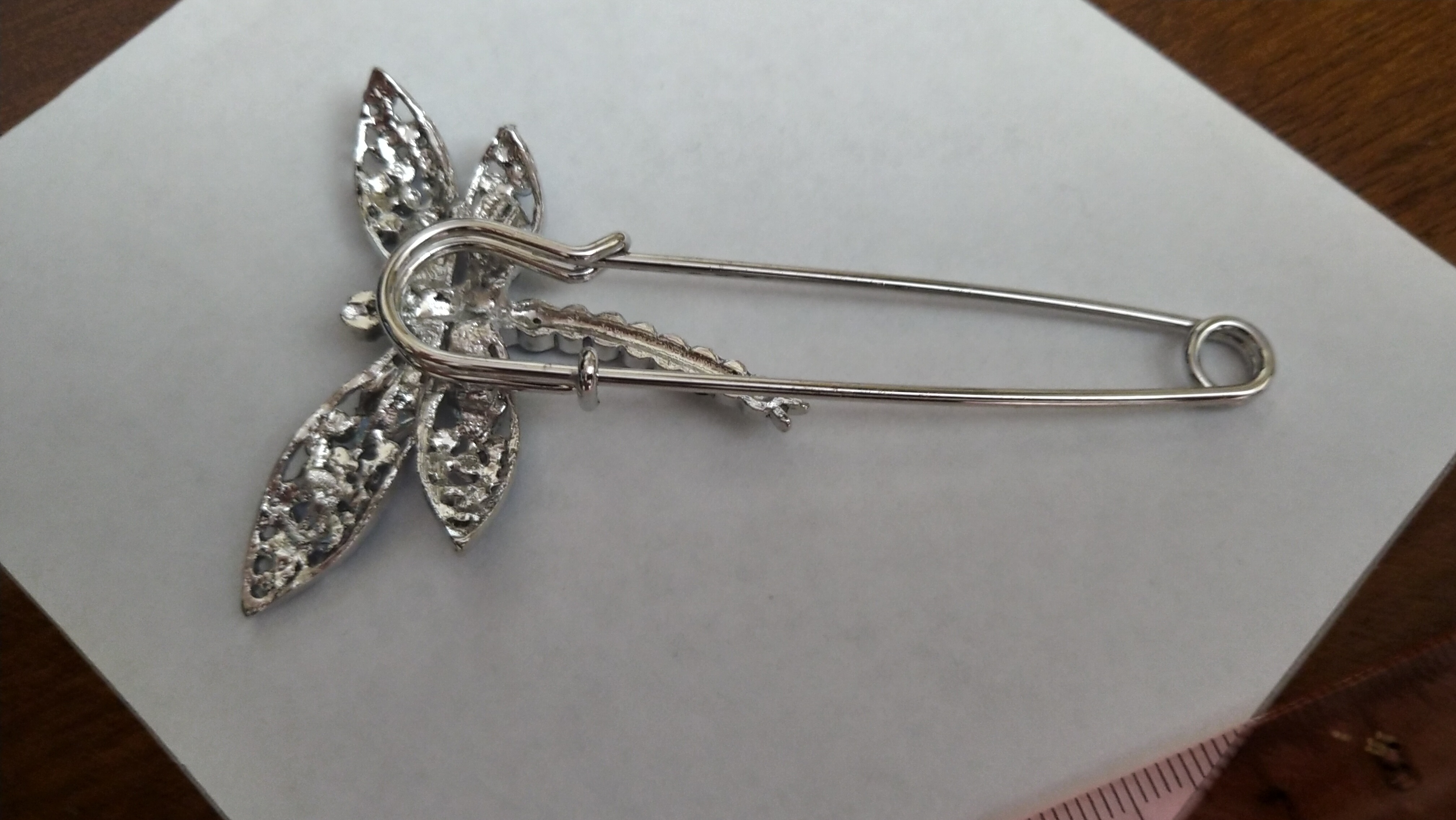 Фотография покупателя товара Булавка «Стрекоза» 7.5 см, синяя в серебре - Фото 3