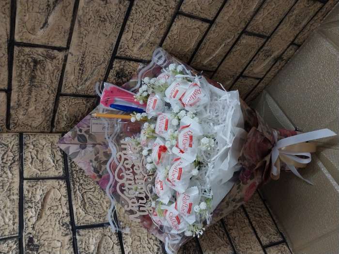 Фотография покупателя товара Топпер для торта деревянный «Любимому учителю» - Фото 1