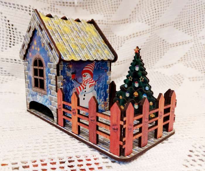 Фотография покупателя товара Чайный домик новогодний "Елочка", цветной, 9×19×12 см