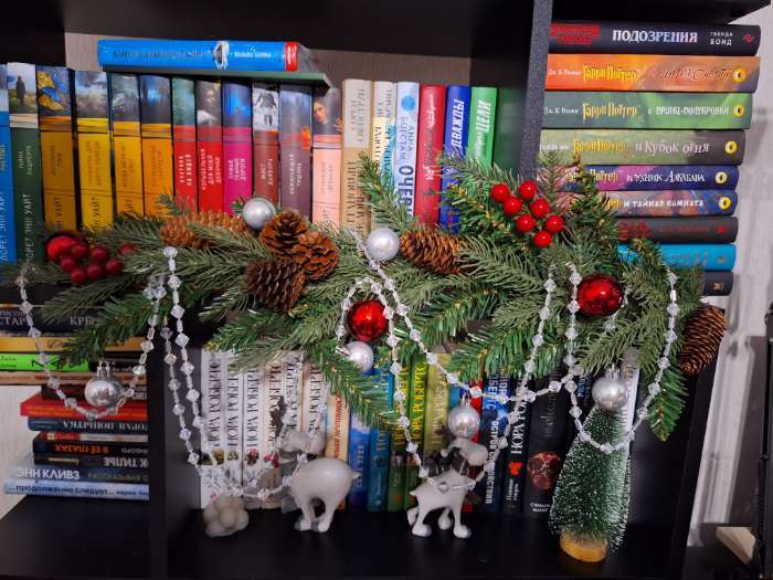 Фотография покупателя товара Бусы на ёлку «Льдинки», длина 2.7 м, d=10 мм, перламутровые - Фото 8