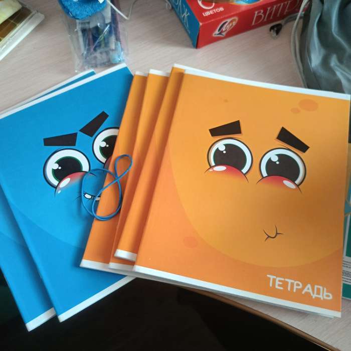 Фотография покупателя товара Тетрадь 36 листов в клетку, Calligrata «Смайлики», МИКС - Фото 1