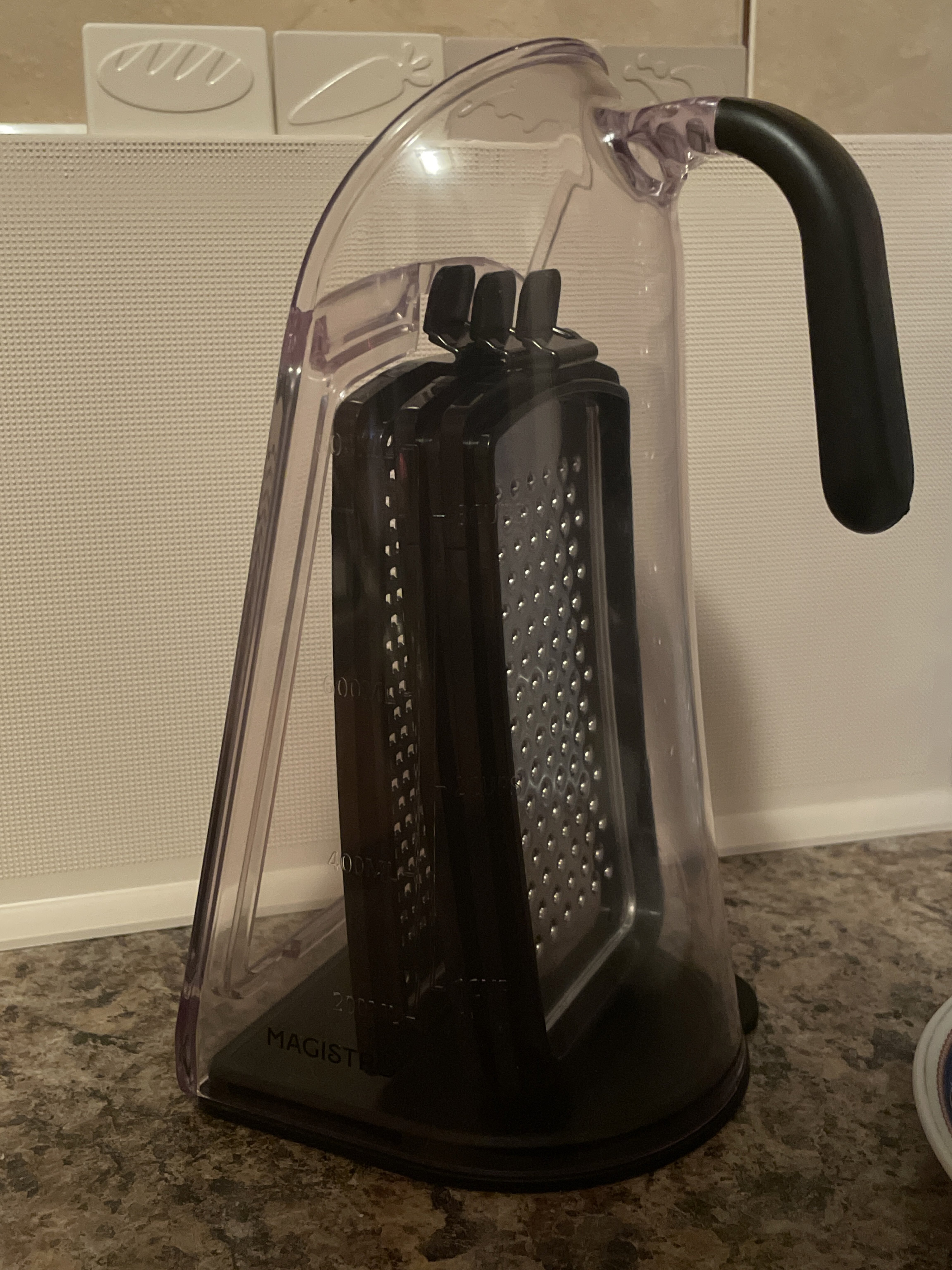 Фотография покупателя товара Терка кухонная Magistro Gretta, 3 лезвия в комплекте, противоскользящее основание - Фото 1