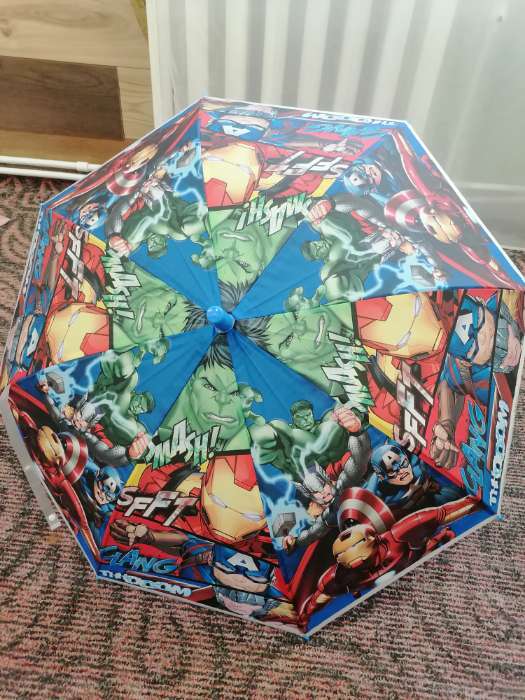 Фотография покупателя товара Зонт детский, 8 спиц, Ø 86 см, Мстители - Фото 2