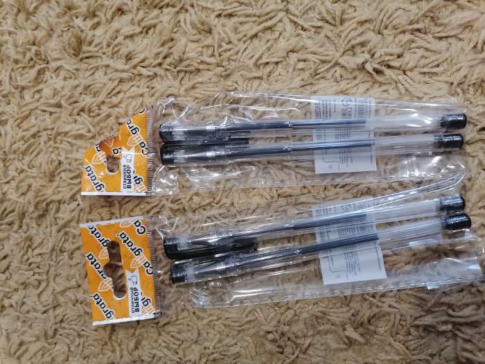 Фотография покупателя товара Набор гелевых ручек 2 штуки, для ЕГЭ, стержень чёрный - Фото 1