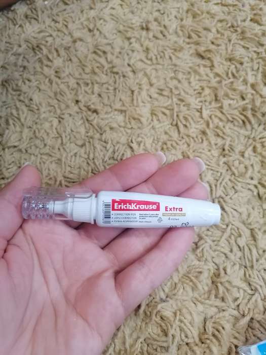 Фотография покупателя товара Ручка-корректор 4 мл, ErichKrause Extra, металлический наконечник, на основе растворителя - Фото 1