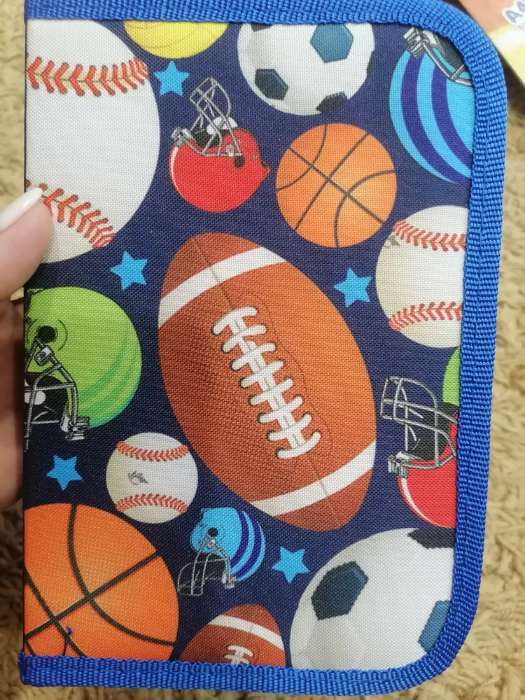 Фотография покупателя товара Пенал школьный Calligrata «Танк», 13×19.5 см, 1 секция, на молнии, ткань, зелёный с синей отделкой - Фото 1