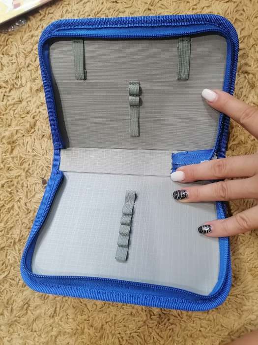 Фотография покупателя товара Пенал школьный Calligrata «Танк», 13×19.5 см, 1 секция, на молнии, ткань, зелёный с синей отделкой - Фото 2