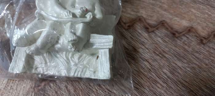 Фотография покупателя товара Фигурка гипс «Ангел на скамейке», перламутр, 8×7×5 см - Фото 5