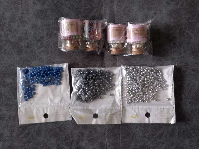 Фотография покупателя товара Бисер круглый размер 6/0 «Серый с перламутром», 20 г - Фото 1