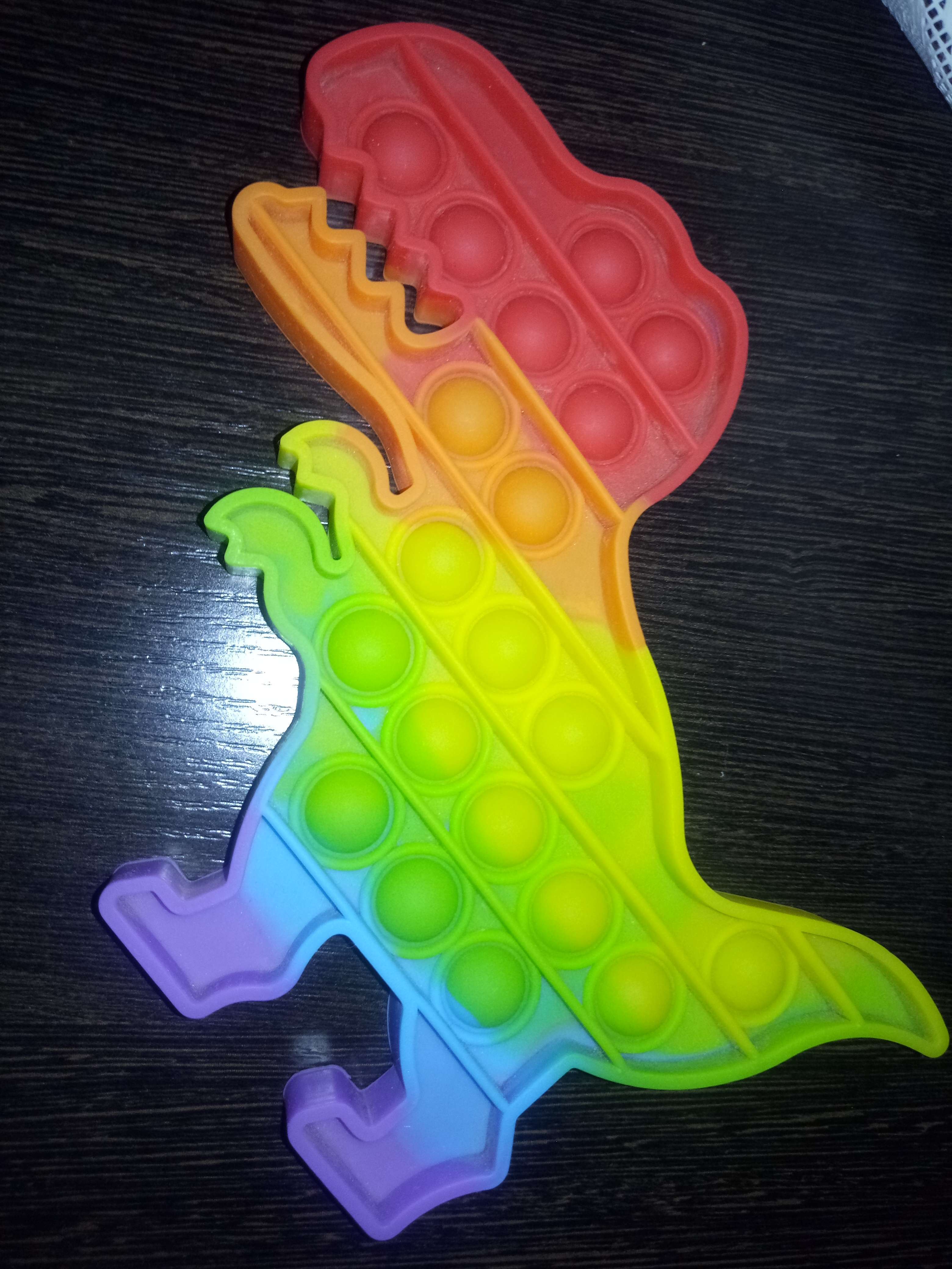 Фотография покупателя товара Антистресс игрушка «Вечная пупырка», динозавр, радуга - Фото 9