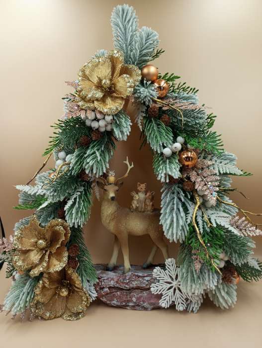 Фотография покупателя товара Фигурка полистоун «Олень со зверятами», 15×6×19.5 см - Фото 1