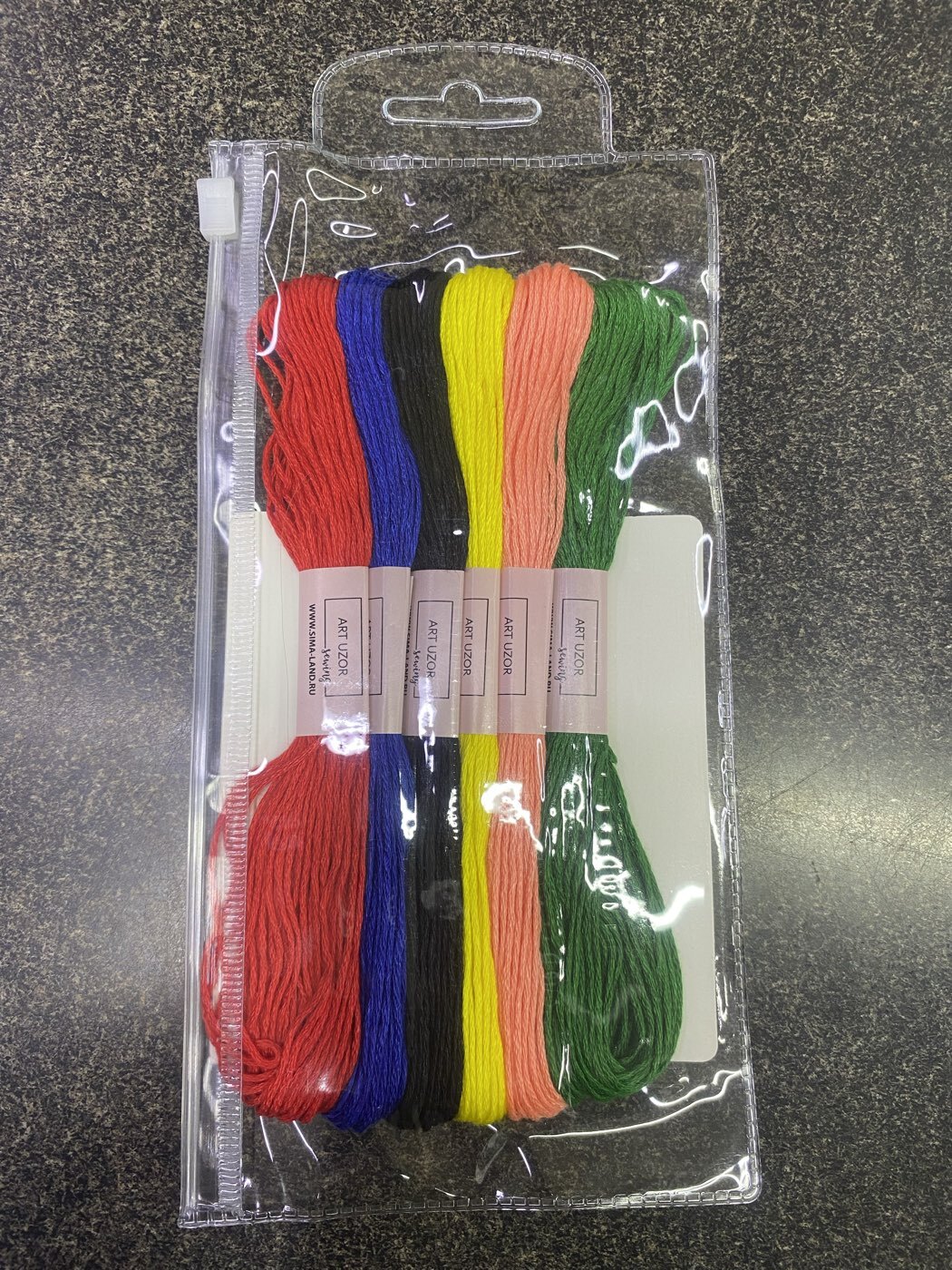 Фотография покупателя товара Нитки мулине №14, 8±1 м, набор 6 шт., разноцветные - Фото 1