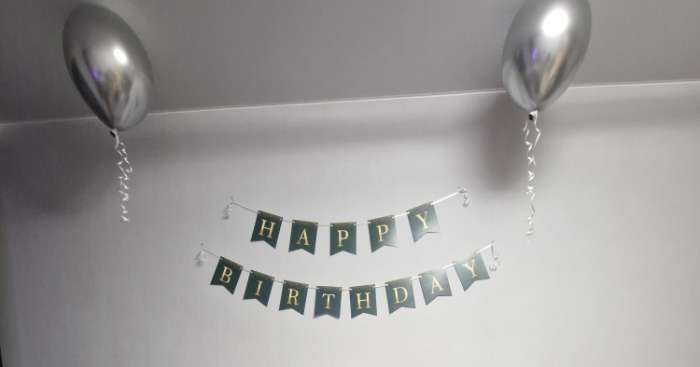 Фотография покупателя товара Посуда одноразовая бумажная Happy Birthday, зелёный, 6 тарелок, 6 стаканов, гирлянда - Фото 1