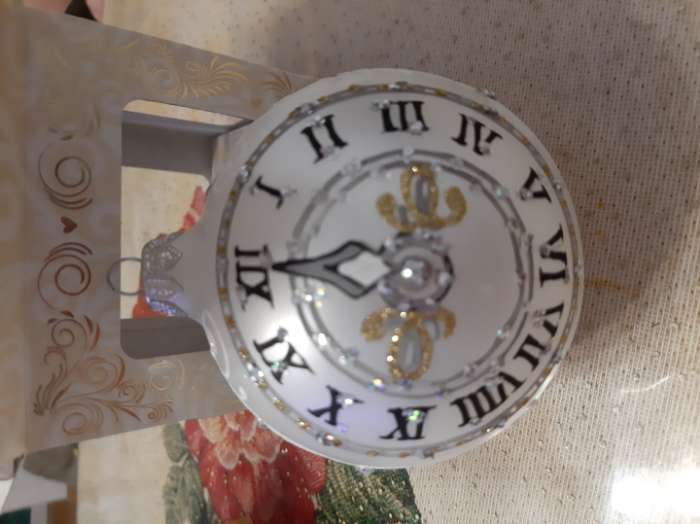 Фотография покупателя товара Ёлочный шар новогодний «Часы», h=8 см, МИКС - Фото 1