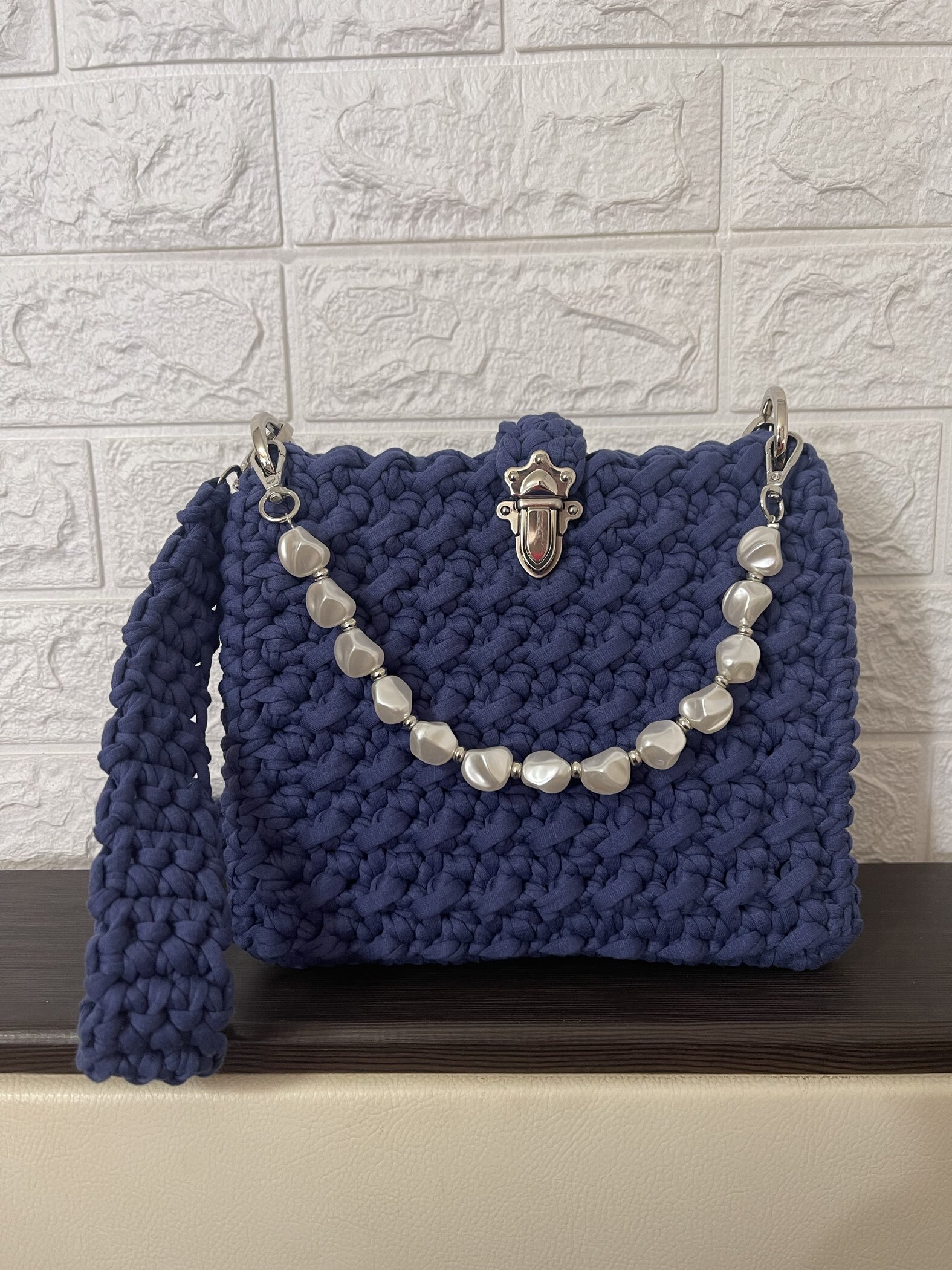 Фотография покупателя товара Застёжка для сумки, 3.2×4.5 см, цвет серебряный - Фото 1