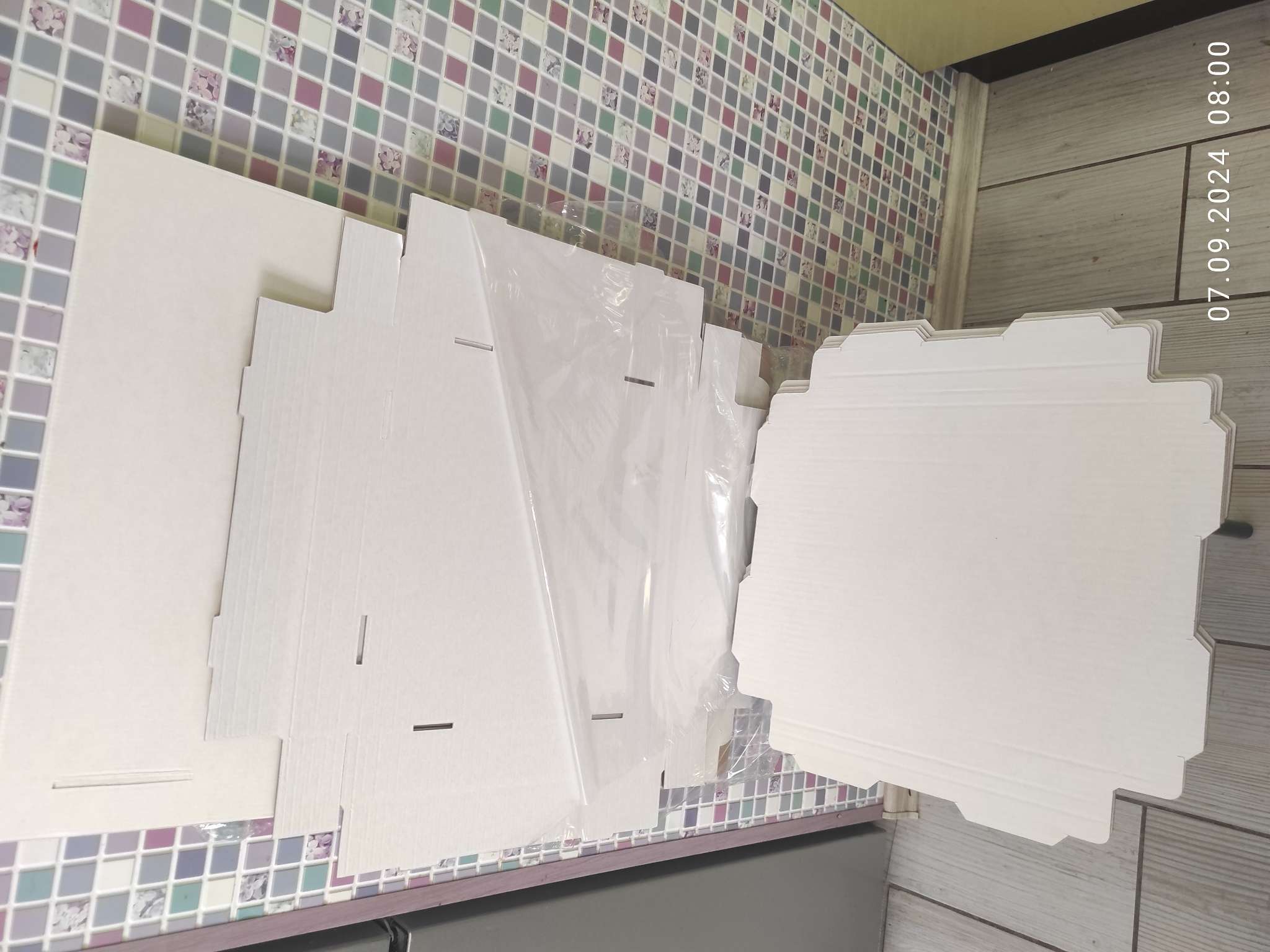 Фотография покупателя товара Коробка под торт, с ПВХ окном, белая, 30×30×45 см - Фото 1