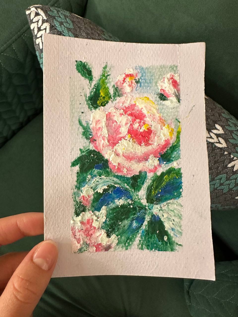 Фотография покупателя товара Набор для рисования масляной пастелью «Пионы», 8 цветов, набор для творчества - Фото 1