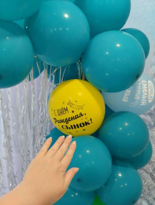 Фотография покупателя товара Шары воздушные латексные 9", пастель, набор 100 шт., цвет морской синий - Фото 5