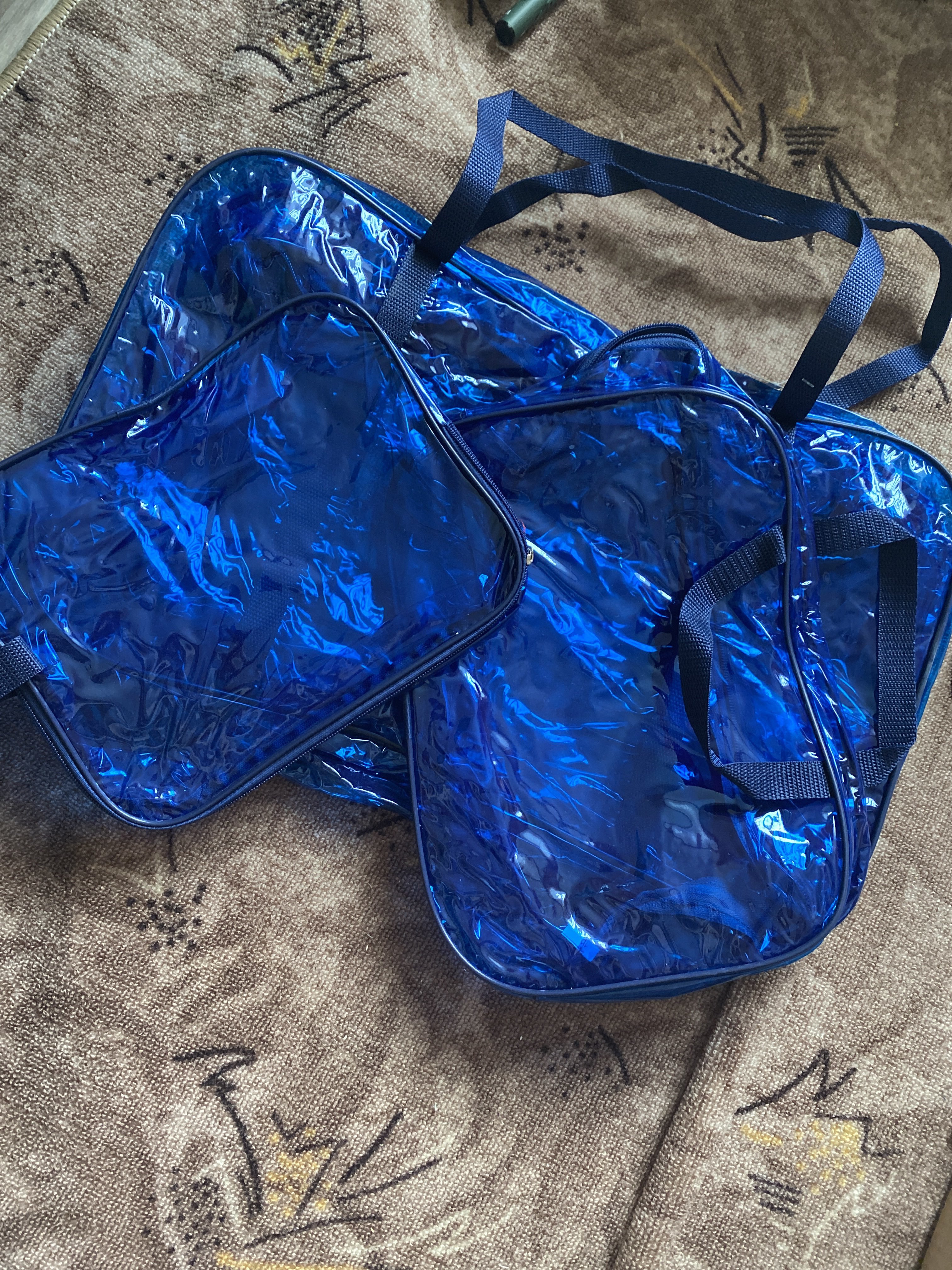 Фотография покупателя товара Набор сумок в роддом, 3 шт., цветной ПВХ, цвет фиолетовый - Фото 6
