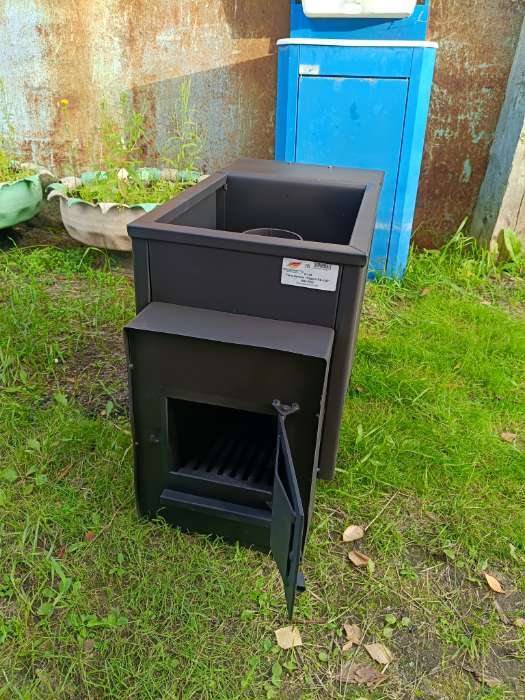 Фотография покупателя товара Печь банная ПБ-12Б, бак из стали 25 л, сталь 3 мм - Фото 2