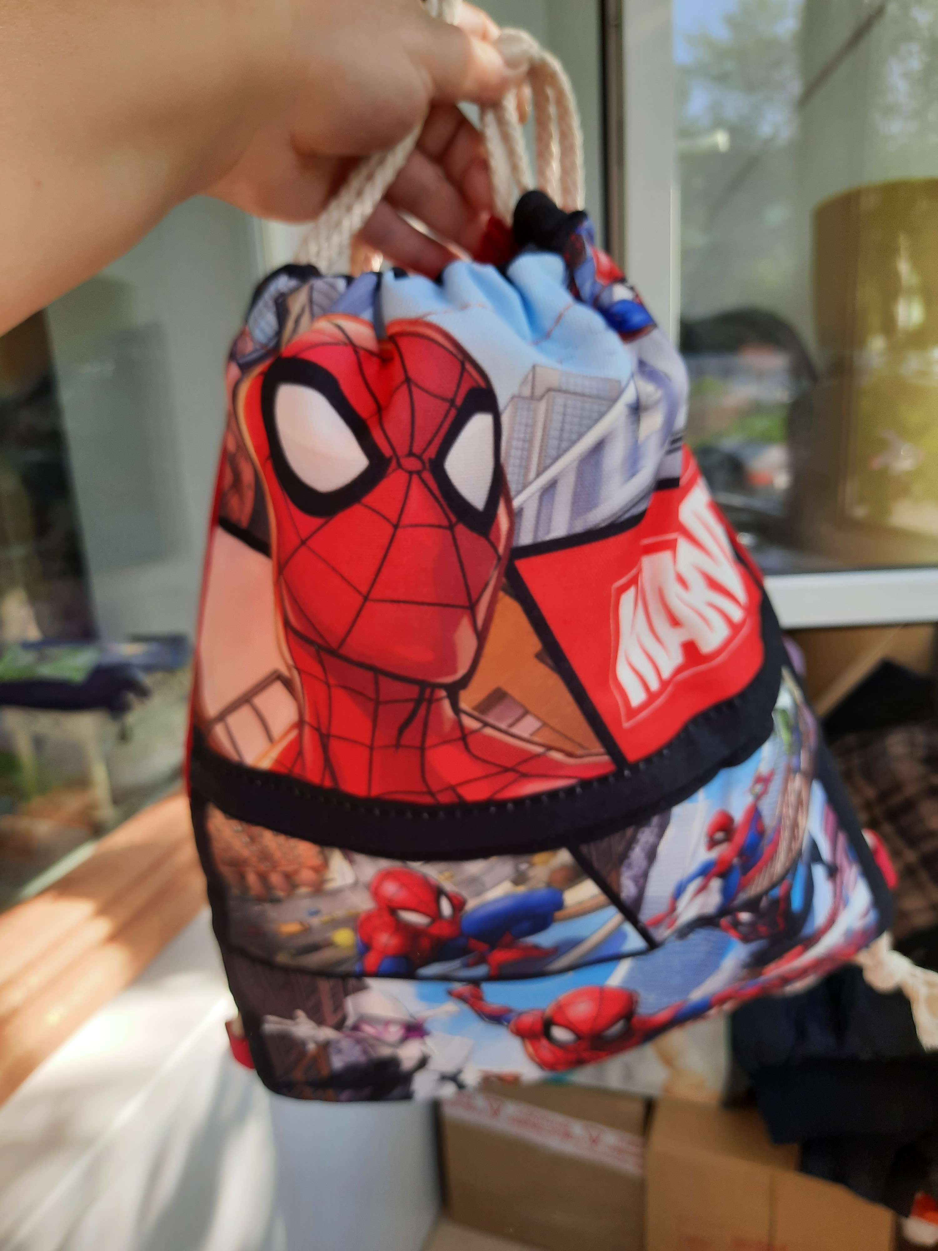 Фотография покупателя товара Мешок для обуви с карманом, 28х37 см, Человек-паук - Фото 5