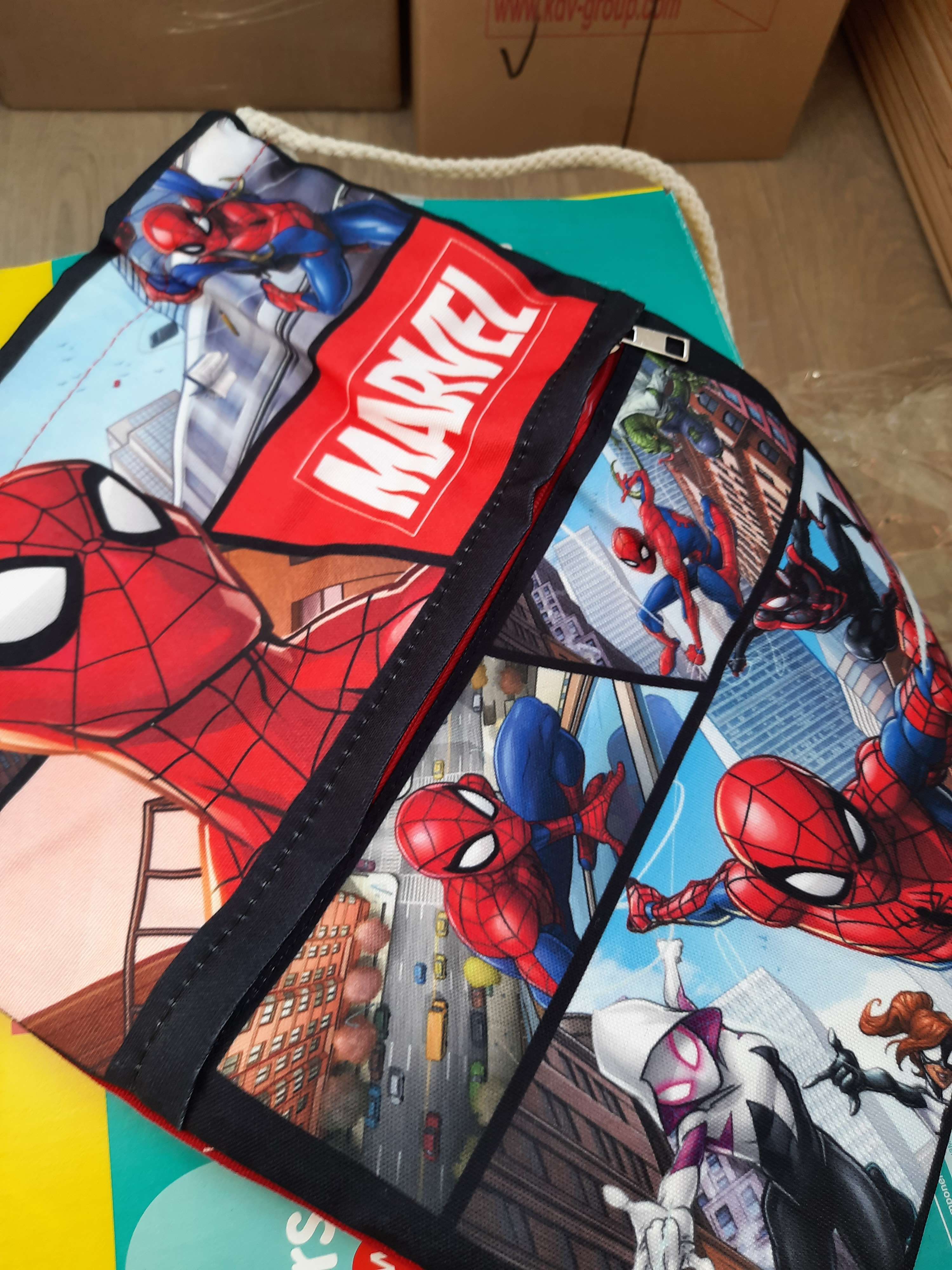 Фотография покупателя товара Мешок для обуви с карманом, 28х37 см, Человек-паук - Фото 4
