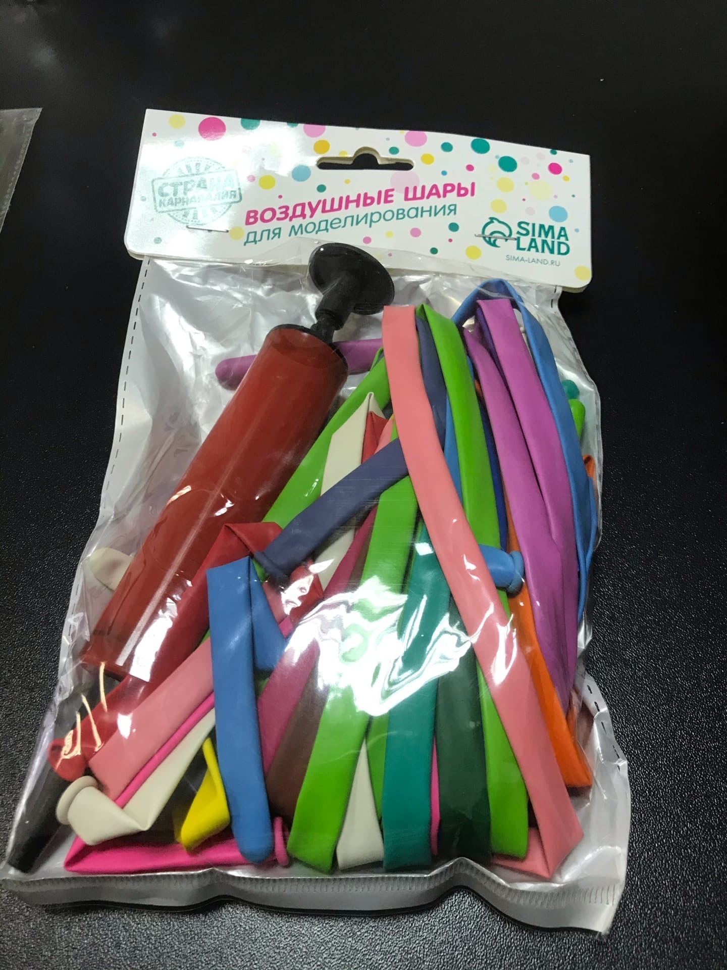 Фотография покупателя товара Воздушные шары для моделирования 150 см, d=2.5 см, 24 шт. + насос, МИКС - Фото 1
