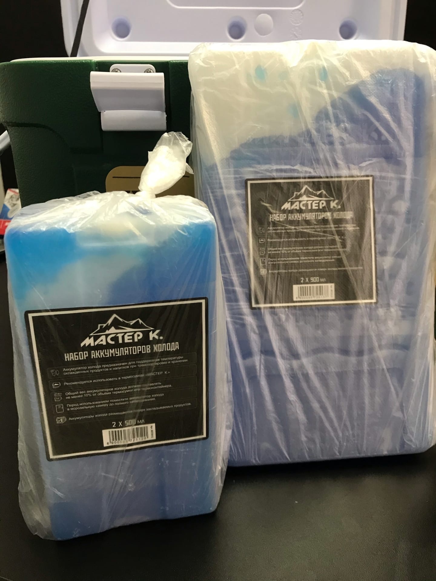Фотография покупателя товара Набор аккумуляторов холода - гелевый хладоэлемент для термосумки «Мастер К.», 2 шт. по 500 мл - Фото 1