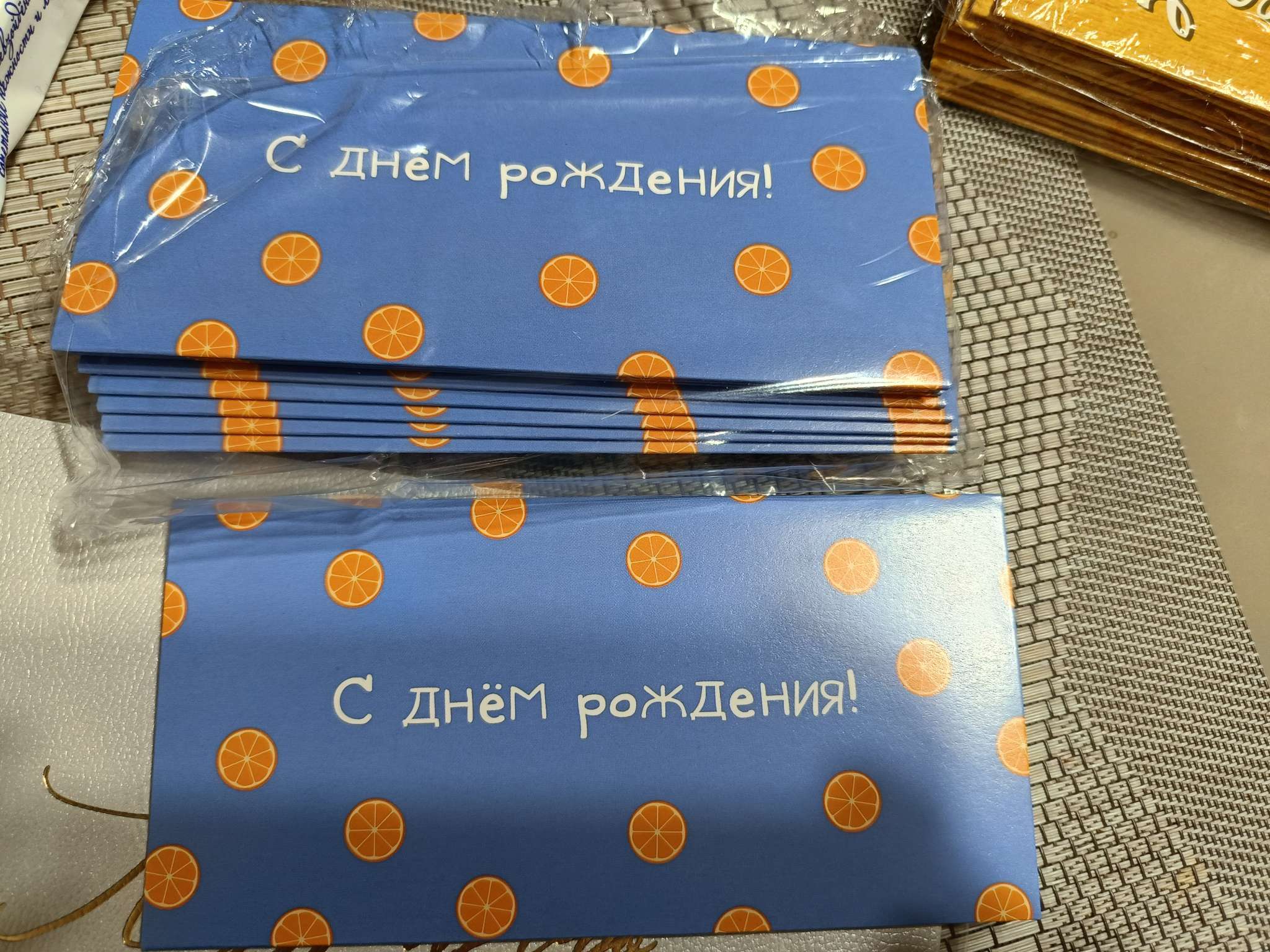 Фотография покупателя товара Конверт для денег «С Днём Рождения!» сиреневый, 16×8 см - Фото 1