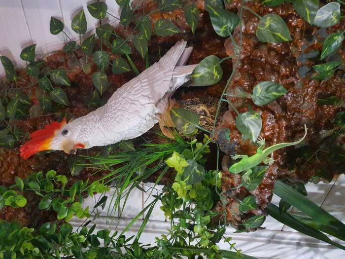 Фотография покупателя товара Садовая фигура "Попугай "Какаду" 40х14х26см - Фото 1