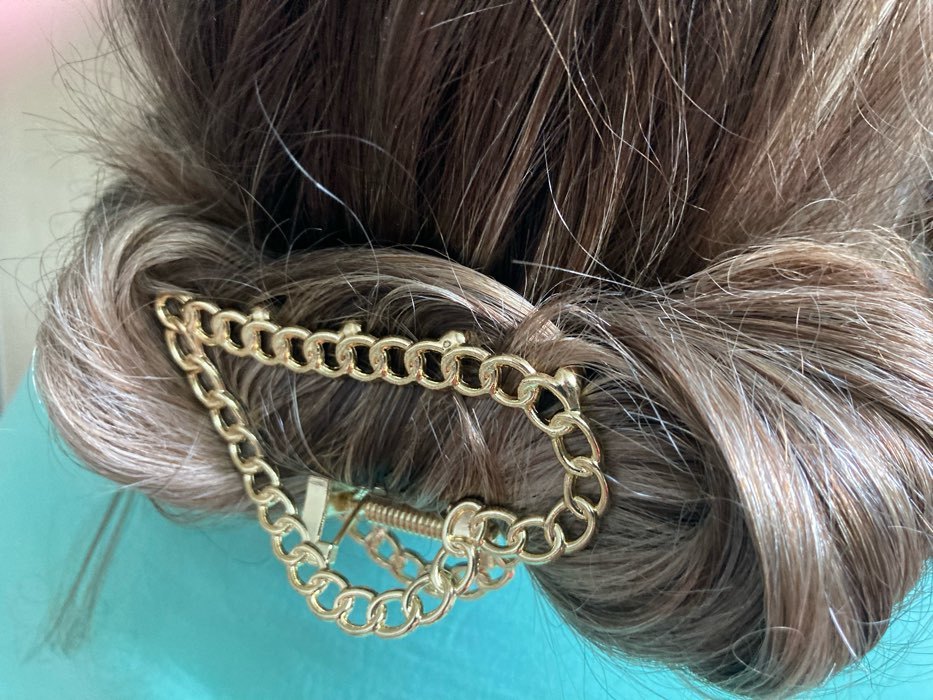 Фотография покупателя товара Краб для волос "Дороти" прямой, 7 см, золото - Фото 2