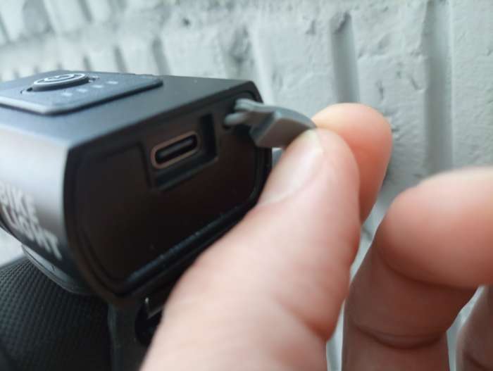 Фотография покупателя товара Фонарь велосипедный передний аккумуляторный, водонепроницаемый, 6 режимов - Фото 1