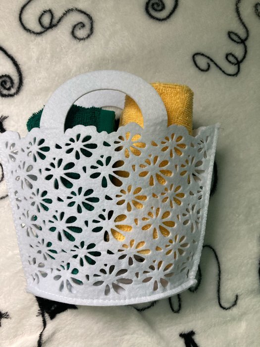 Фотография покупателя товара Набор полотенец в корз. "Сумочка" (вид5) 30*30 см-2шт,100% хлопок - Фото 2