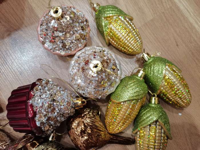 Фотография покупателя товара Ёлочные игрушки 4 шт. «Кукуруза колор» 10×4 см, красный - Фото 10